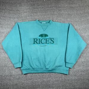 Vintage Rice's Wales Sweatshirt Men's Large Green Pullover Carmarthen Sweatshirt